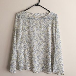 Uniqlo Sheer Floral blouse